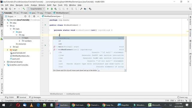 Find maximum & minimum element in array (java / examples) смотреть онлайн