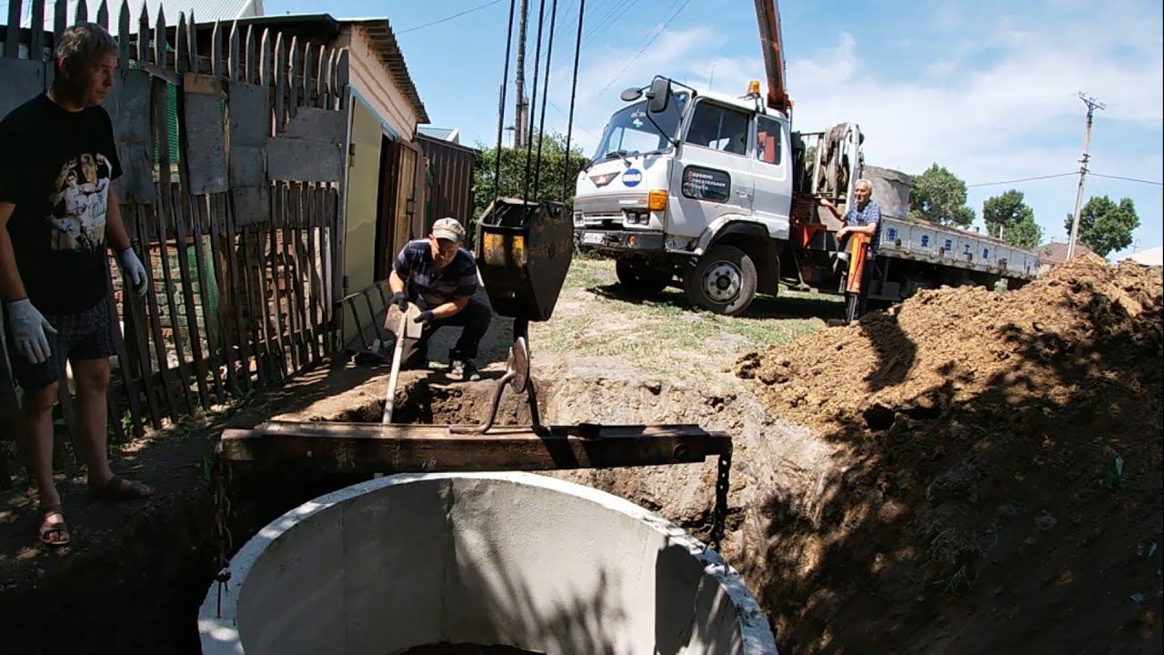 Сливная яма вместо старых колёс. смотреть онлайн