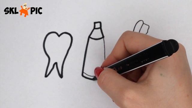 Раскраска для детей НАБОР СТОМАТОЛОГА. КАК Нарисовать ЗУБ. How to Draw a TOOTH, PASTE & BRUSH смотреть онлайн