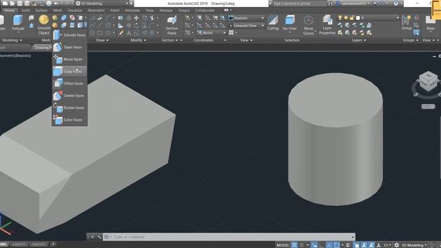 #15 AutoCAD 3D Tutorial- Extrude, Taper, Move, Copy, Offset, Delete, Rotate & Color Faces смотреть онлайн
