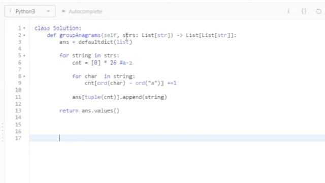 Group Anagrams - Leetcode 49 - Python смотреть онлайн