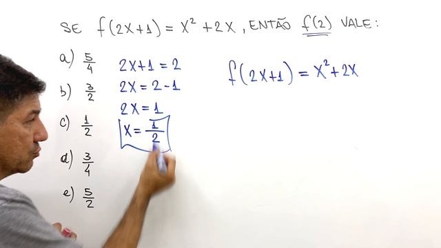 Se f(2x + 1) = x² + 2x, então f(2) vale: QUESTÃO DE FUNÇÃO - Prof Robson Liers - Mathematicamente смотреть онлайн