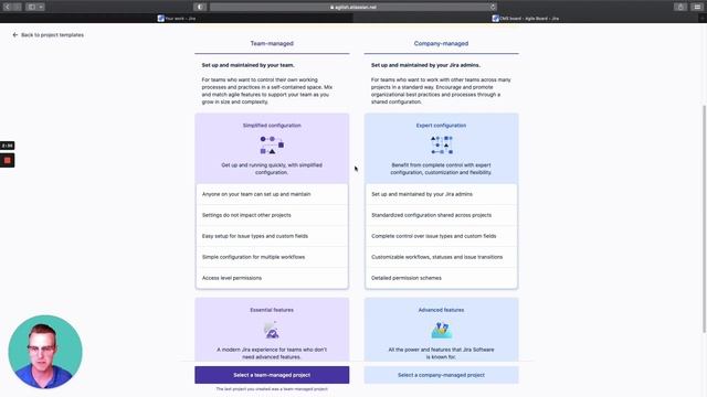 JIRA for Scrum Masters | Team vs Company Managed Projects | JIRA Tutorial смотреть онлайн