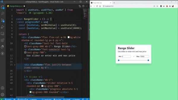 Build Range Slider with Tailwind CSS & Next.js