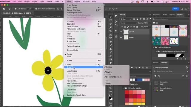 How to Extract a Pattern Tile from a Repeating Pattern in Photoshop смотреть онлайн