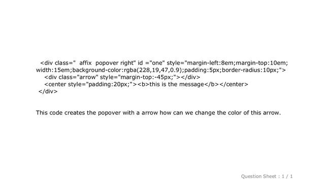 CSS : How can we change the color of arrow in the popover of bootstrap? смотреть онлайн