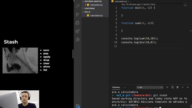 Git #3: Stash - Escondendo arquivos para navegar entre branchs смотреть онлайн
