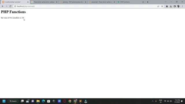 Introduction to PHP Functions,| How to create functions with and without parameter and call them. смотреть онлайн