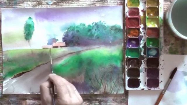 Как рисовать пастелью по акварели. Бесплатный мастер-класс. смотреть онлайн