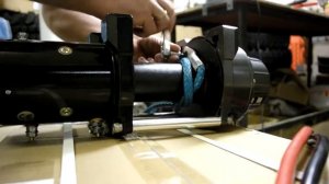 Крепление синтетического троса к лебёдке