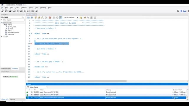 MySQL : Comment faire un DELETE sur MySQL ? (exemple simple et concret) смотреть онлайн