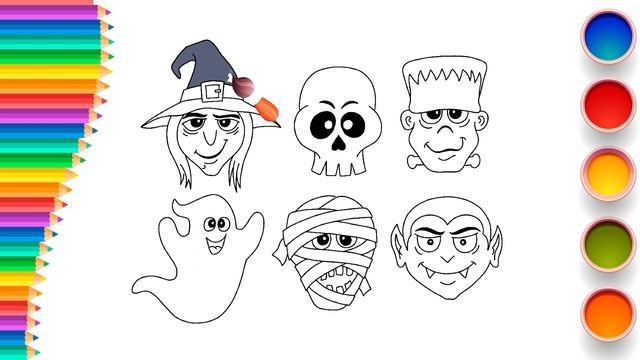 How to Draw Halloween Masks: Easy Step-by-Step Tutorial with Images смотреть онлайн
