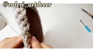 Угловая корзина из шнура