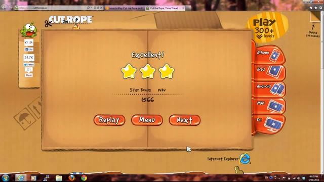 Play Cut The Rope Game On Computer (laptop/desktop) - Free