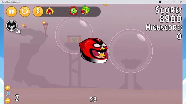 Angry Birds Slingshot Frenzy gameplay (Google Chrome HTML5 game). смотреть онлайн