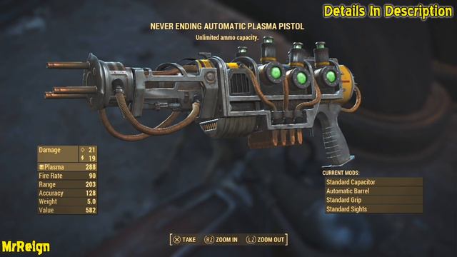 FALLOUT 4 - Never Ending Automatic Plasma Pistol - Rare Weapon смотреть онлайн