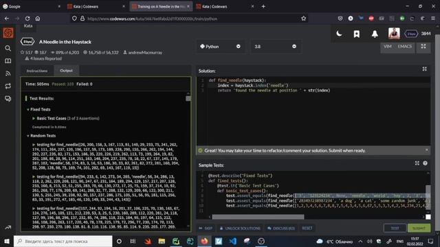 Как решать задачи на codewars смотреть онлайн
