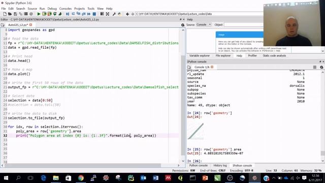 AutoGIS Lesson 2.1a - Introduction to Geopandas смотреть онлайн