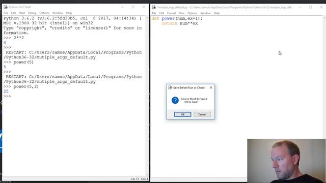 Python Basics Functions with multiple arguments and defaults смотреть онлайн