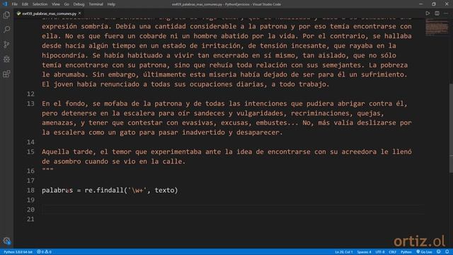Python - Ejercicio 459: Encontrar las n Palabras Más Recurrentes en un Texto con la Clase Counter смотреть онлайн
