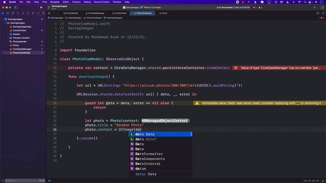 Saving Images Using Core Data смотреть онлайн