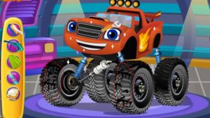 ВСПЫШ мультик. Моем и красим монстр трак  в СУПЕР автосервисе. Машинки. BLAZE wash and repair