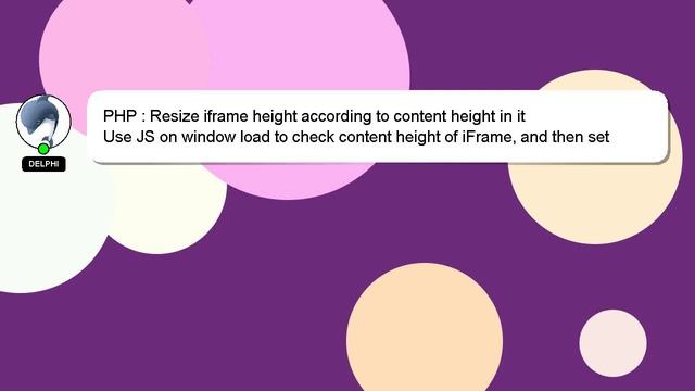 PHP : Resize iframe height according to content height in it смотреть онлайн