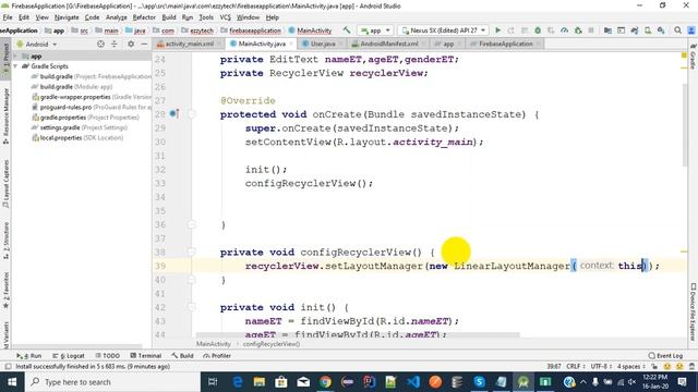 Firebase bangla tutorial | Recyclerview to show data from Firebase Database | part- 05 | смотреть онлайн