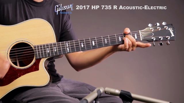 Gibson 2017 High Performance 735 R Square Shoulder Dreadnought Acoustic-Electric Guitar смотреть онлайн