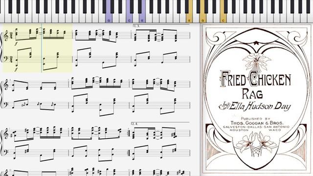 Fried Chicken Rag by Ella Hudson Day (1912, Ragtime piano) смотреть онлайн