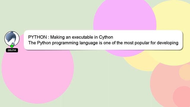 PYTHON : Making an executable in Cython смотреть онлайн