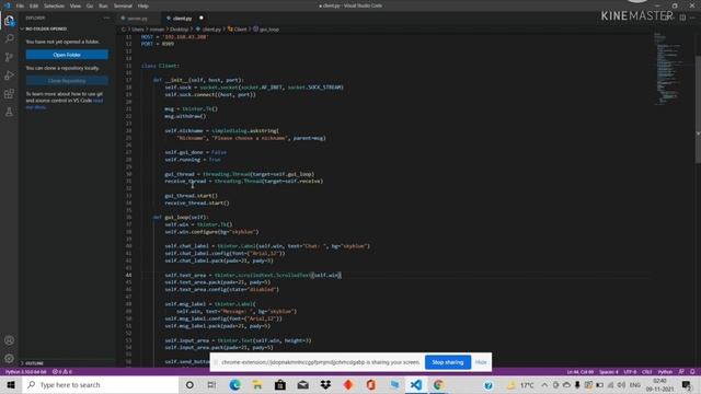 GUI CHAT USING PYTHON смотреть онлайн