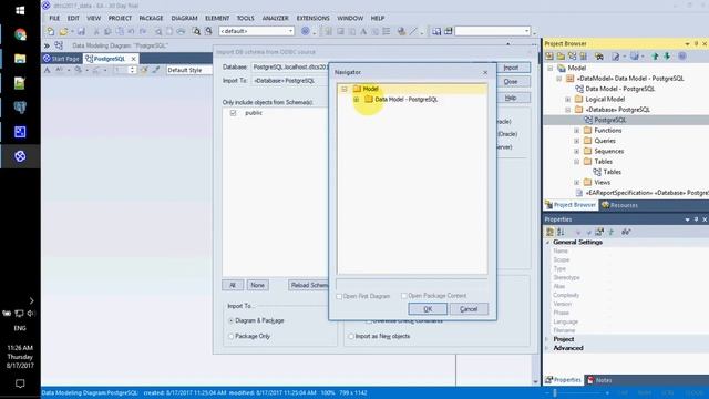 Import PostgreSQl Database to Enterprise Architect through ODBC driver смотреть онлайн