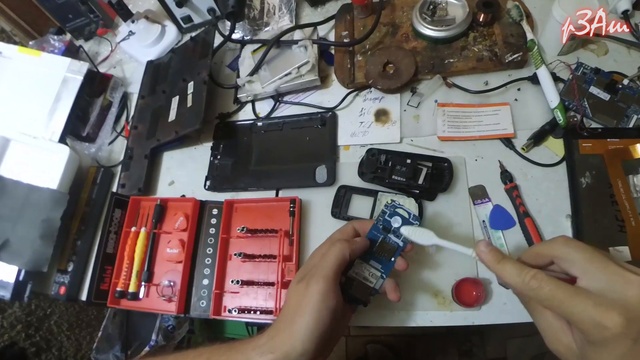 Samsung E1081T чистка после воды, разборка смотреть онлайн