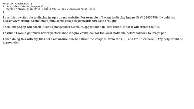 DevOps & SysAdmins: nginx try_files with static image or fallback to php file with rewrite смотреть онлайн