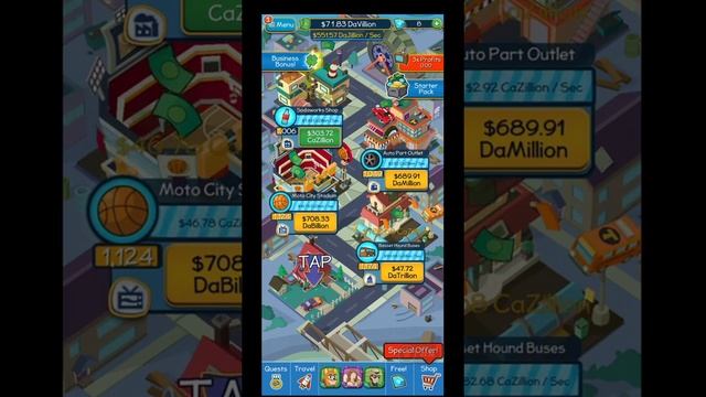Lets Play Taps to Riches, Android Gameplay, Beginner tips and game review смотреть онлайн