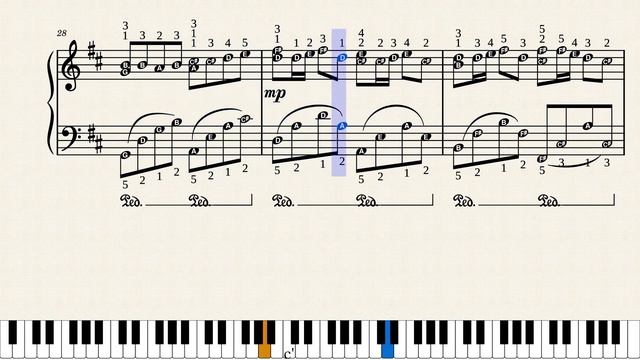 Canon in D - Pachelbel - Intermediate piano - Sheet music Download смотреть онлайн