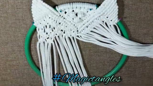 Сова на кольце в технике макраме ? Шаг #4 Плетем зону глаз смотреть онлайн