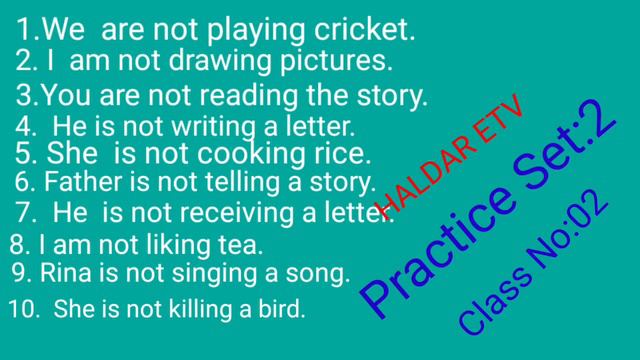 Voice Change. Class No:02 Practice Set (Present Continuous) смотреть онлайн
