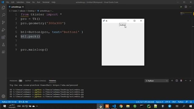 لغة بايثون والواجهات تمارين برمجية : تمرين 11 : تجميل الازرار الخلفية واللون عند النقر смотреть онлайн