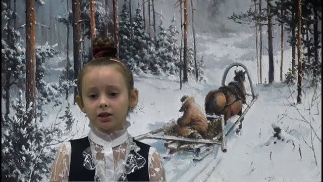 Кузнецова Василиса, ученица 1Б класса читает стихотворение Сергея Есенина "Пороша" смотреть онлайн