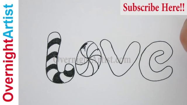 How to Draw 3D LOVE Graffiti Letters смотреть онлайн