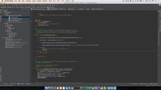 Google Cloud Messaging (GCM) step by step смотреть онлайн