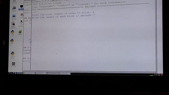 Raspberry Pi (RPi) with breadboard LED circuit controlled by Python 2 script via GPIO pins смотреть онлайн