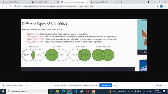SQL Joins and Its Types Tutorial смотреть онлайн