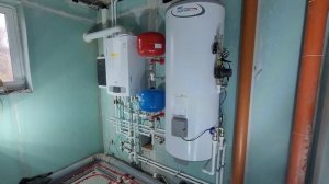 Монтаж отопления и тёплого пола в доме 180 кв м, с бойлером косвенного нагрева.