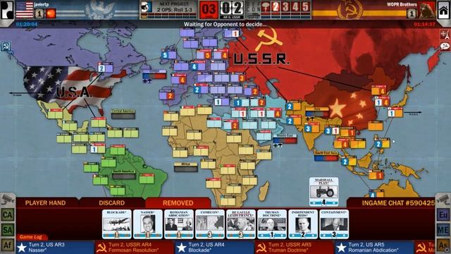 Twilight Struggle Game 3 - Javier's Puppet Governments смотреть онлайн