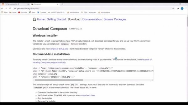 Installation of PhpSpreadsheet in CodeIgniter using Composer
