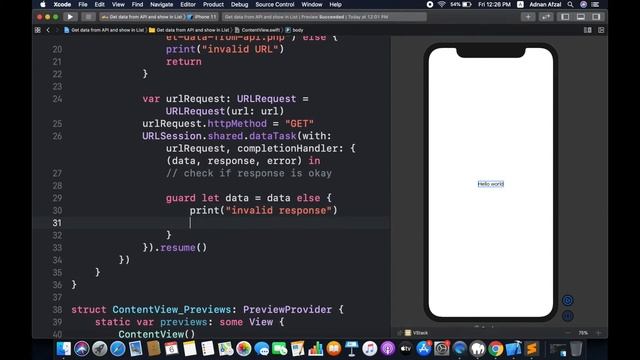Get data from API and show in List - Swift UI, PHP смотреть онлайн