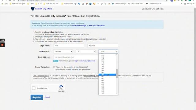 Computer Step 1 - Creating a new parent account in Final Forms смотреть онлайн